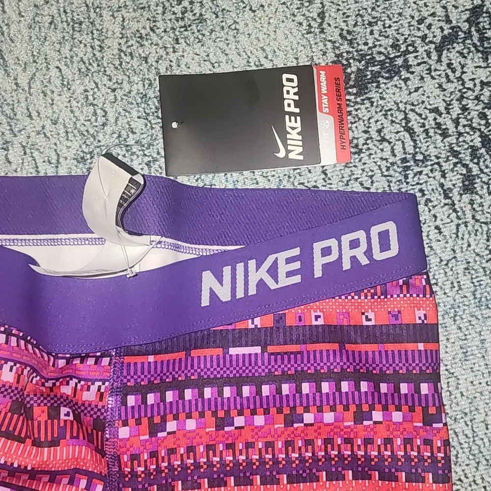 Nike Pro Dri-Fit Stay Warm  Multi-Color Leggings - M / Medium - Picture 2 of 7